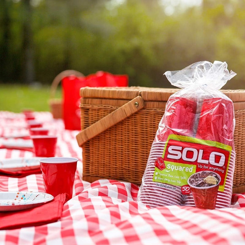 Solo Cup Company Red Squared Plastic Party, 18 Ounce, 200 Count - Image 3