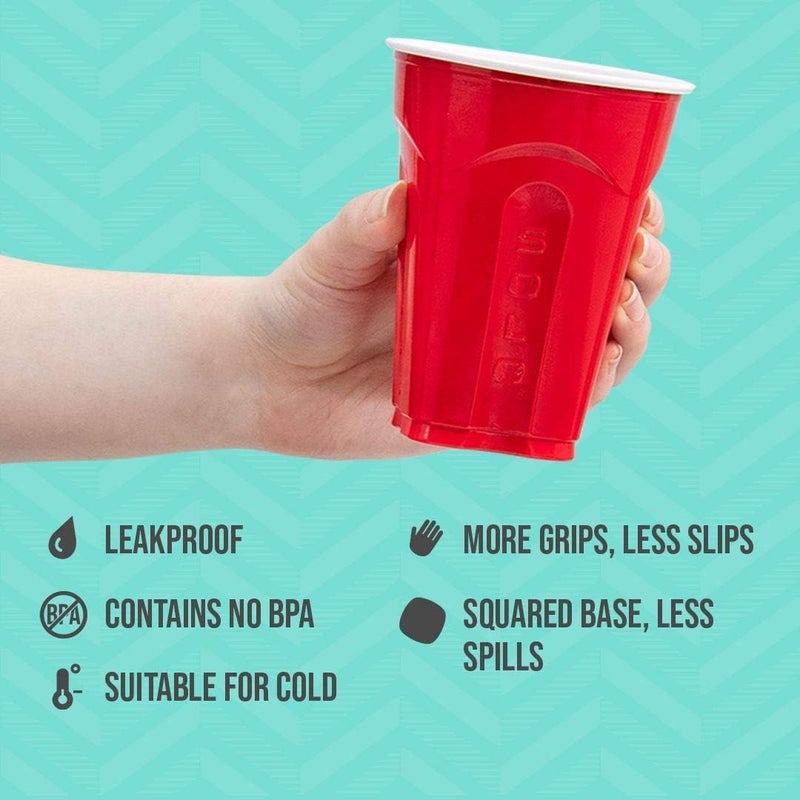 Solo Cup Company Red Squared Plastic Party, 18 Ounce, 200 Count - Image 2