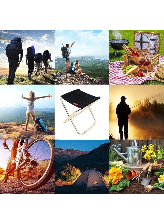 KH  Mini Portable Folding Stool Ultra Light Portable Outdoor Folding Chair Storage Bag for BBQ Party Camping Fishing Travel Hiking Garden Beach - Image 5