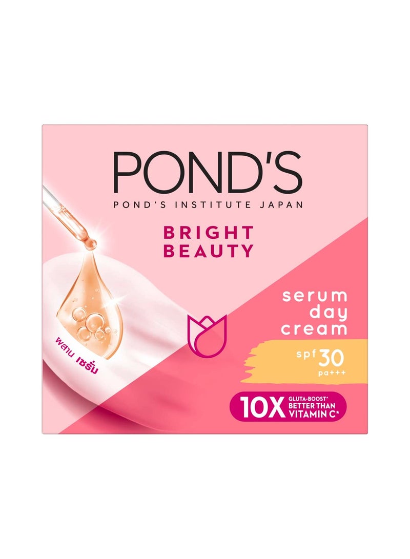 PONDS Face Cream Bright Beauty for Brighter, Glowing Skin, Brightening Day Cream SPF30