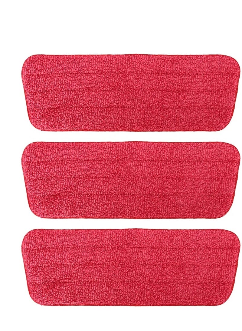 Red Floor Mop with Gray Spray Mop Heads / Silver / Red Spare Parts 3 Pieces - Image 5