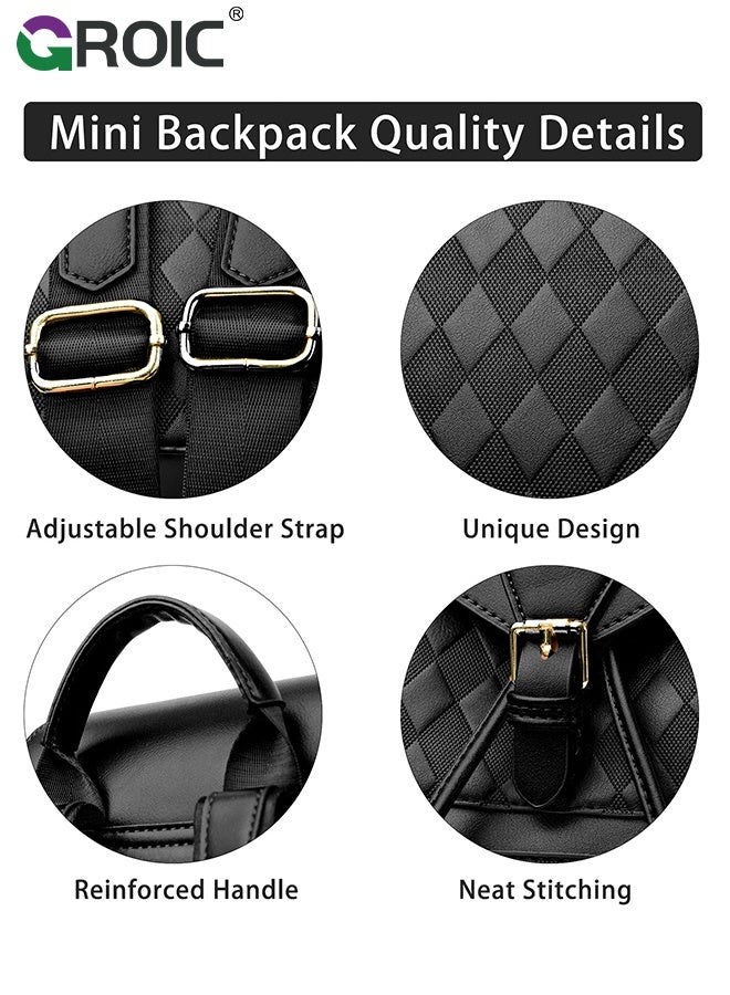 GROIC Women Fashion Backpack Purse,Backpack for Women,Multi Pockets Anti-Theft Rucksack Travel,Mini Bag for Daily College Shopping - Image 4
