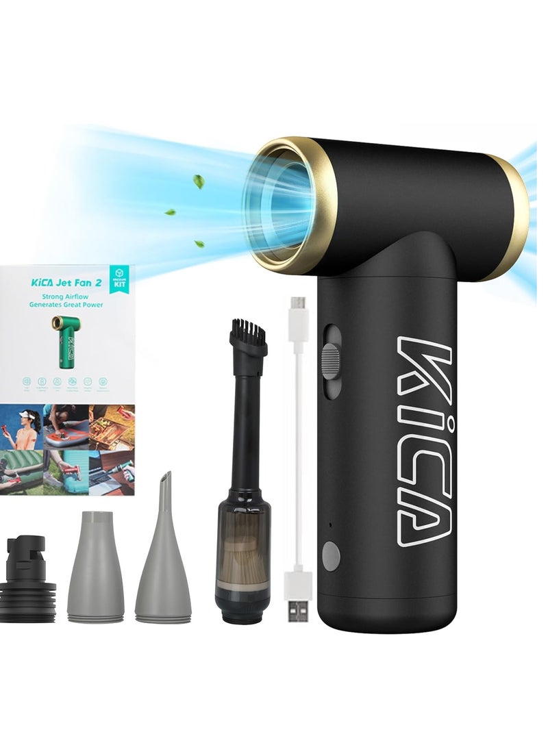 KiCA JetFan Electric Compressed Air Duster Mini Air Blower for Outdoors Picnic Camping Hair Drying PC Vacuum Cleaner - Image 1