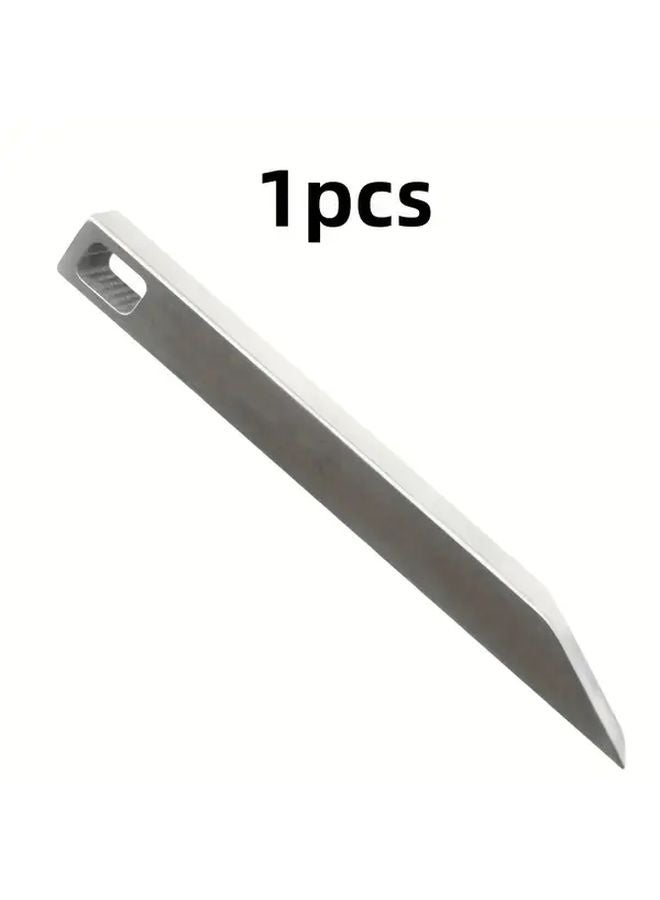 1pc Durable Metal Keychain Pry Bar Portable Tool with Textured Grip for Car Keys Wallet Backpacks - Image 1