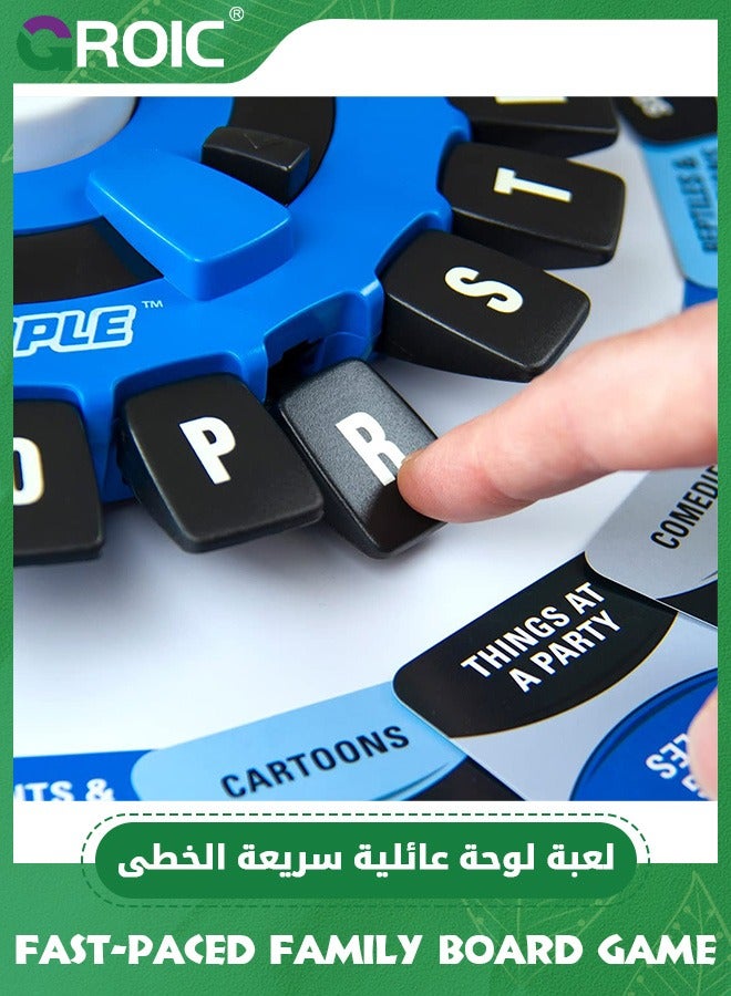 GROIC Word Game with Cards, Fast-Paced Family Board Game for Kids, Choose a Category & Race Against The Timer to be The Last Player, Learning Educational Toys Learning Game for All Ages - Blue - Image 4
