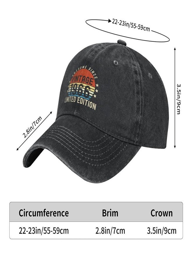 Kahhrepa 60th Birthday Gifts for Men Women, Vintage 1966 Birthday Decorations Hat, 60 Year Old Party Supplies Baseball Cap for Dad Mom Grandpa Grandma Wife Him Black - Image 2