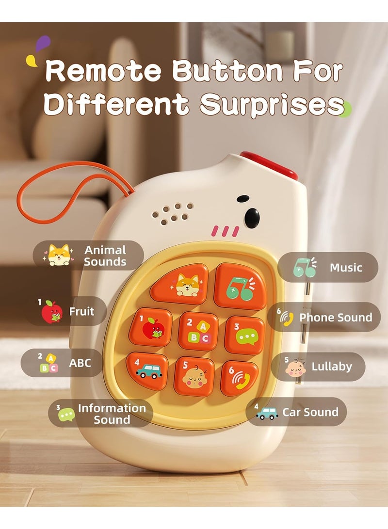 PTTIMFFM 2-in-1 Musical Baby Phone & Sensory Busy Board, Montessori Educational Toy for Toddlers 1–3, Fine Motor Skills, Language & Auditory Development Gift for Boys & Girls - Image 2