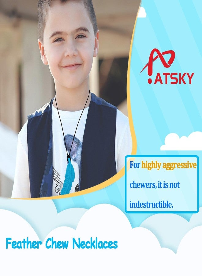 Atsky Chew Necklaces for Sensory Kids, Silicone Chewy Necklace for Autistic Children, 10 Pack Autism Sensory Toys for Boys and Girls, Oral Motor Chewable Toys for Mild Chewers - Image 5