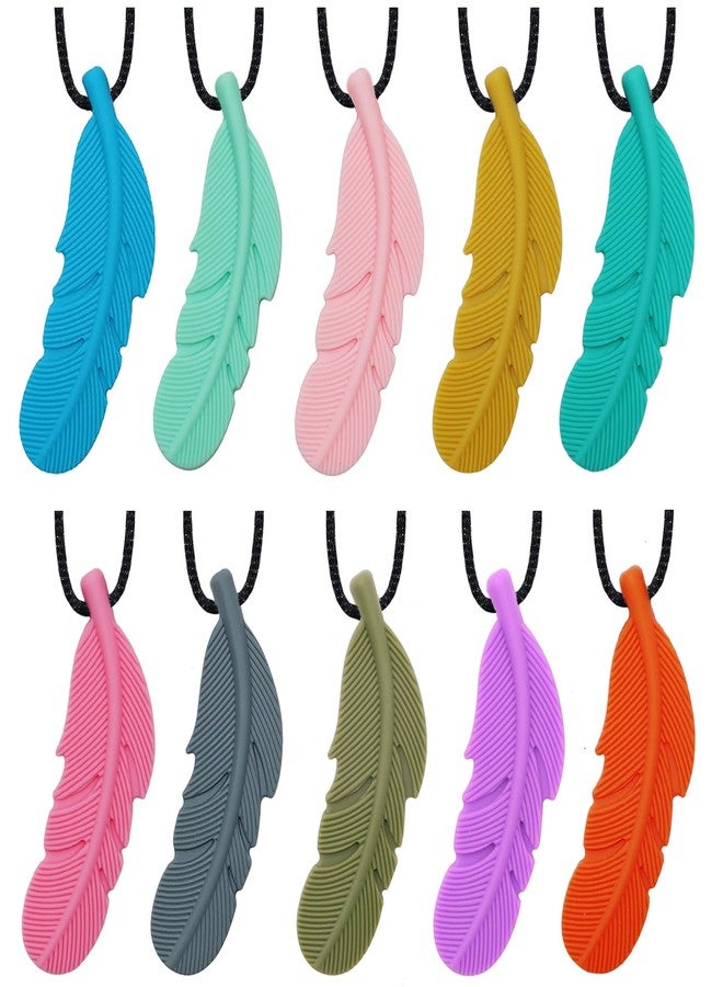 Atsky Chew Necklaces for Sensory Kids, Silicone Chewy Necklace for Autistic Children, 10 Pack Autism Sensory Toys for Boys and Girls, Oral Motor Chewable Toys for Mild Chewers - Image 1