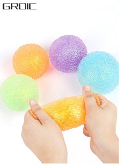 Stress Ball Squeeze Durable Glitter Ball Toys, Stress Relief Fidget Toys, Sensory Toys for Children with Anxiety, ADHD, Autism, Super Soft Relaxing Toys