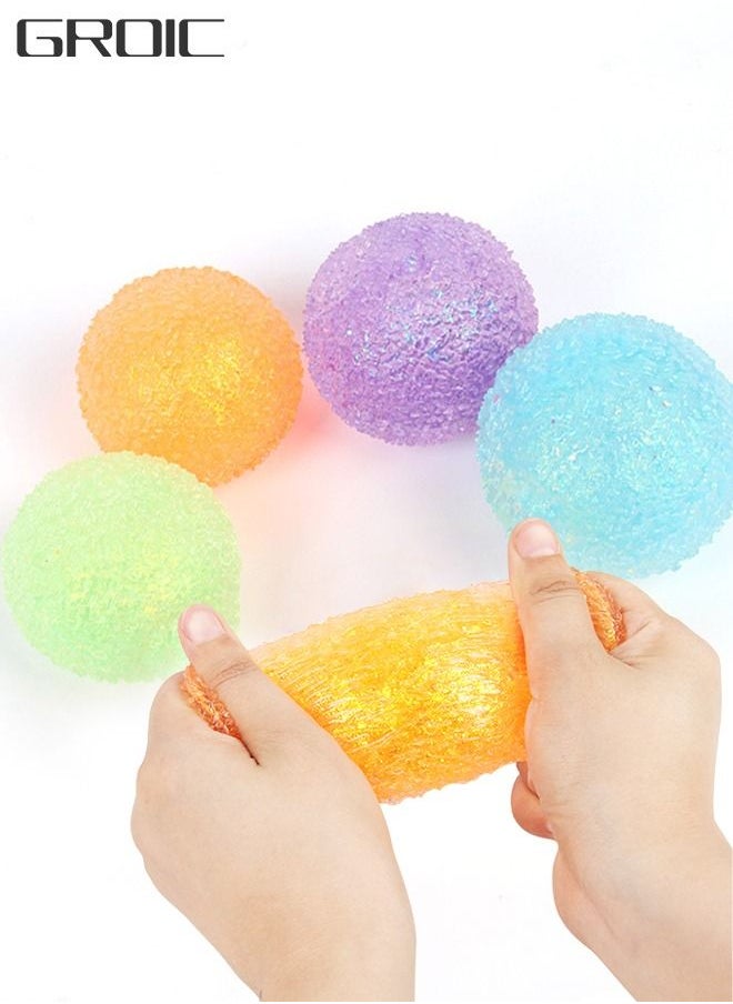 GROIC - Stress Ball Squeeze Durable Glitter Ball Toys, Stress Relief Fidget Toys, Sensory Toys for Children with Anxiety, ADHD, Autism, Super Soft Relaxing Toys - Image 1