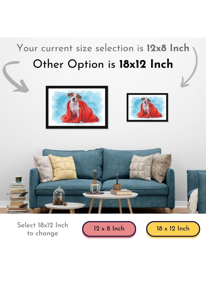 Mad Masters Dog Pet Animal Painting Aesthetic Hanging Photo Frame Decorative Item Home Decoration and Wall Decor for Living Room and Bedroom (MM 1402, 8x12 Inch, Paper, Without Plexi Glass) - Image 4