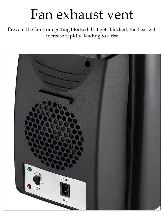 DUNISO 6L Car Refrigerator Portable Auto Mini Fridge Low Noise Fridge Automotive Single Person Refrigeration Fast Cooling Small Refrigerator Hot and Cold Available for Drink and Food Portable Freezer for Boat RV Outdoor Camping Road Trips - Image 5