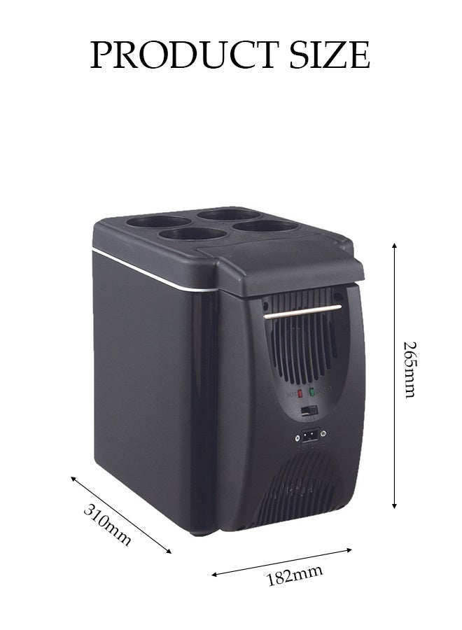 DUNISO 6L Car Refrigerator Portable Auto Mini Fridge Low Noise Fridge Automotive Single Person Refrigeration Fast Cooling Small Refrigerator Hot and Cold Available for Drink and Food Portable Freezer for Boat RV Outdoor Camping Road Trips - Image 3