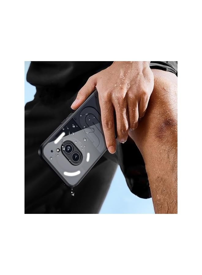 [3 in 1] for Nothing Phone 2a Case with Tempered Glass Screen Protector, Military-Grade Drop Protection Cover, Shockproof Soft Slim TPU Anti-Scratch Clear Case (Black, Nothing Phone 2a) - Image 4