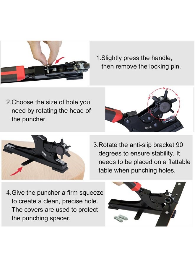 XOOL Oval & Round Holes Belt Hole Puncher for Leather, Precision Multi-Size Leather Hole Punch for Watch Bands, Straps, Collars, Saddles, Shoes, Fabric, DIY Home, Craft Projects - pzsku/Z0D36D79DABAC05013B9FZ/45/_/1736426636/1d63140f-2a9d-4c0c-8031-a202ac8e48e2
