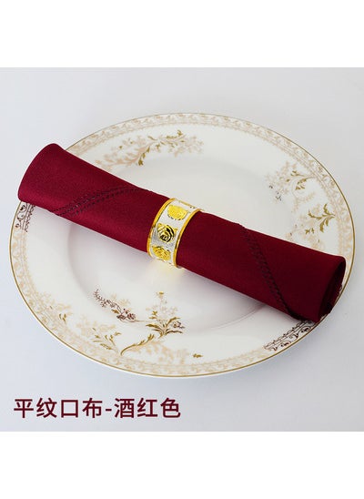 Solid Color Cotton Linen Napkins for Home Sky Blue