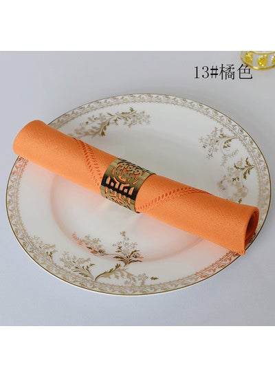 Solid Color Cotton Linen Napkins for Home Sky Blue