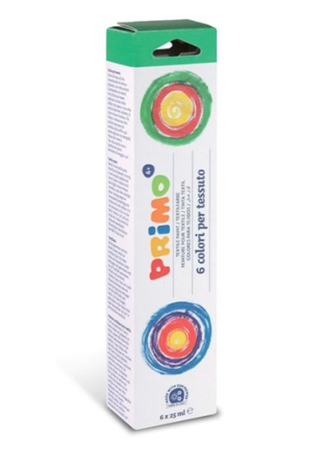 Pack Of 6 Textile Paint Set