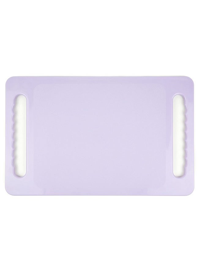 Salon Supply Co - Large Hand Mirror with Double Handle - Rectangular Hand Held Mirror with Handle - Hair Salon Equipment Hairstylist and Barber Accessories (Lavender Purple) - Image 1