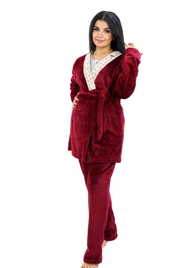 Dadoush Women's pajamas fur from 3 pieces for more warmth and elegance  - Image 1