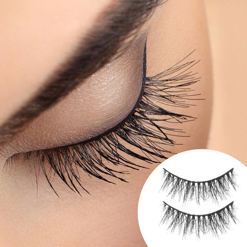 Healeved False Eyelashes Natural False Lash Extensions 1 Pair Middle East Style Dense Women Fake Lash for Daily Makeup - Image 4