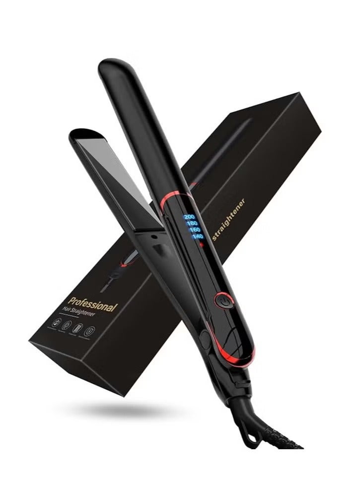 Hair Straightener, Fast Heat Titanium Hair Straightener for Stylish Styles, 2-in-1 Hair Straightener and Curler Dual Voltage Styling Tool for Professional Salon Straightening/Curling/Waving - Image 1