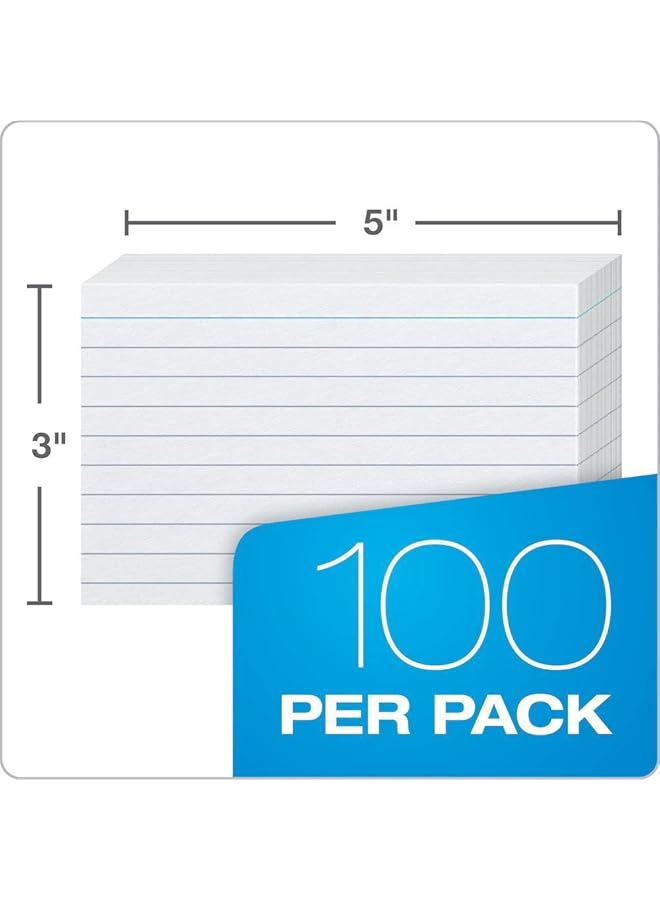 MARKQ Ruled Index Cards 100 Pieces 5 Inch X 3 Inch Size White - Image 2