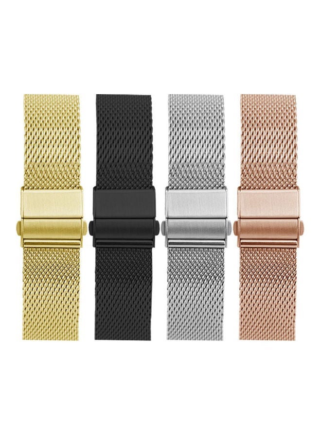 NIBEMINENT 4-Piece Stainless Steel Watch Band Black/Silver/Gold/Rose Gold - Image 1