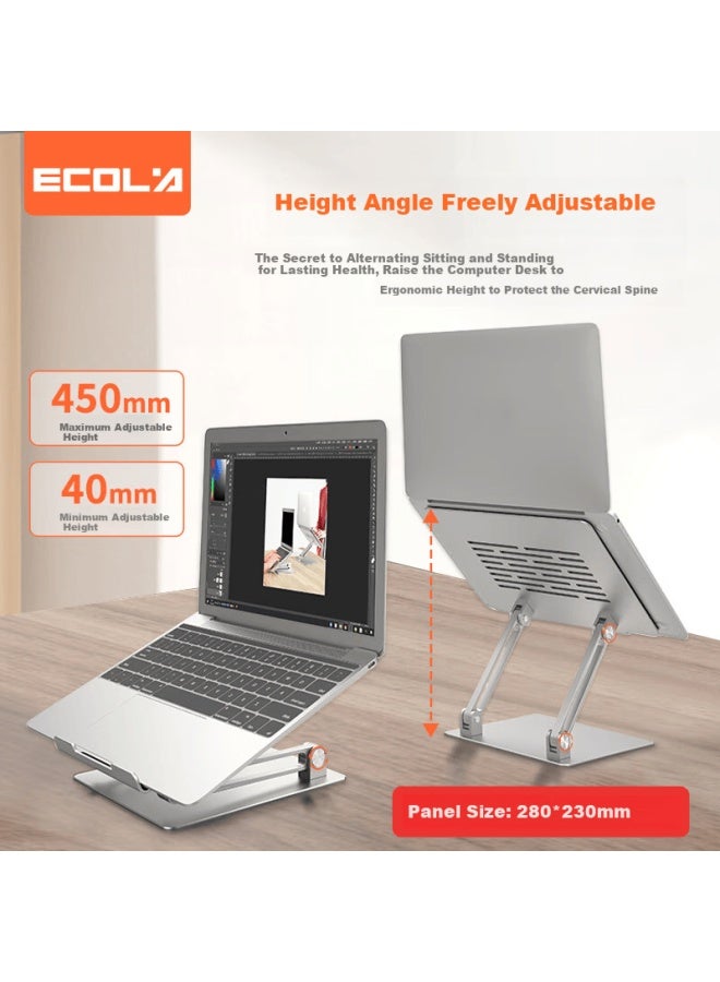 Ecola Aluminum Alloy Laptop Dual Arm Stand A34sv Silver - Image 1