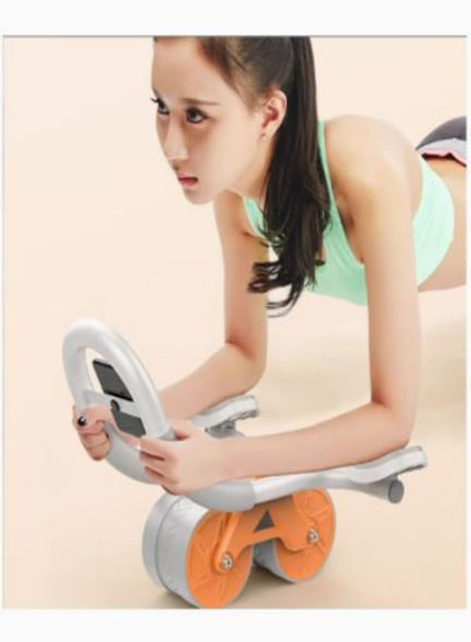 Arabest عجلات تمارين البطن، معدات تدريب قوة عضلات البطن الأساسية للتدريبات المنزلية مع مؤقت دعم الكوع، عجلة تمارين ارتداد تلقائية - Image 3