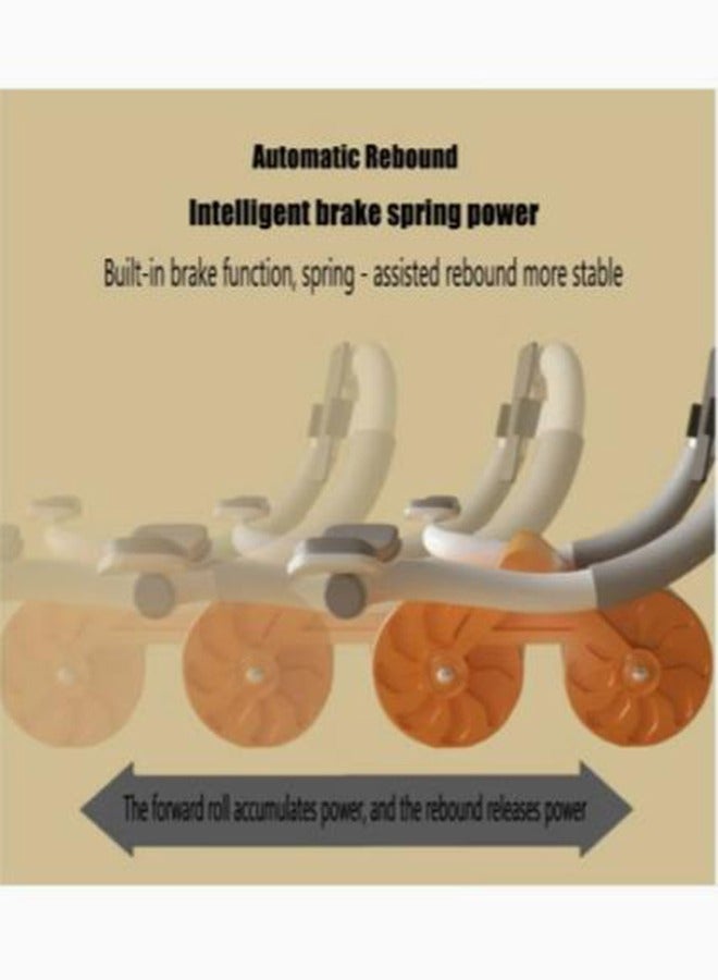 Arabest عجلات تمارين البطن، معدات تدريب قوة عضلات البطن الأساسية للتدريبات المنزلية مع مؤقت دعم الكوع، عجلة تمارين ارتداد تلقائية - Image 4