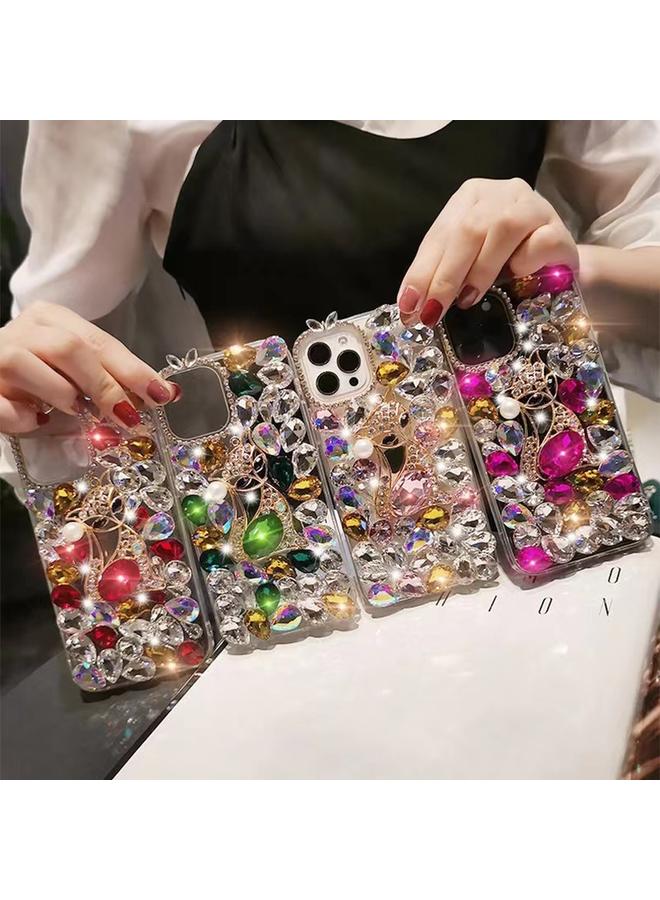 زبون جراب لهاتف iPhone 11 Pro مصنوع يدويًا من حجر الراين اللامع وحجر الثعبان الكريم - Image 2