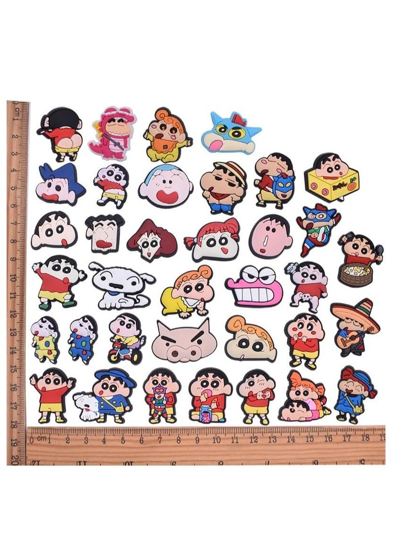 KASTWAVE Shoe Decoration Charms, 36 PCS PVC Shoe Charms for Shoes Silicone Wristbands, PVC Shoe Charms for Croc, Different Shapes, Hole Hole Shoes Buckle, Party Gift for Kids and Teens Girls - Image 2