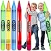 Glimin 4 Pcs 433 Inch Jumbo Inflatable Crayons Balloons Neon Large Blow up Crayons Giant Prop Decorations for Birthday Classroom Party Decor Back to School DecorationsGreen Yellow Blue Red - Image 2