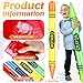 Glimin 4 Pcs 433 Inch Jumbo Inflatable Crayons Balloons Neon Large Blow up Crayons Giant Prop Decorations for Birthday Classroom Party Decor Back to School DecorationsGreen Yellow Blue Red - Image 4