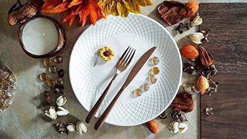 TORMUND Mirror Finish Rose Gold Plated Stainless Steel Flatware Set Spoon Set for Dining Copper Cutlery Spoon Set Long Handle for Kitchen Dining Dinner ForkTea SpoonSalad SpoonKnife 4 - Image 5