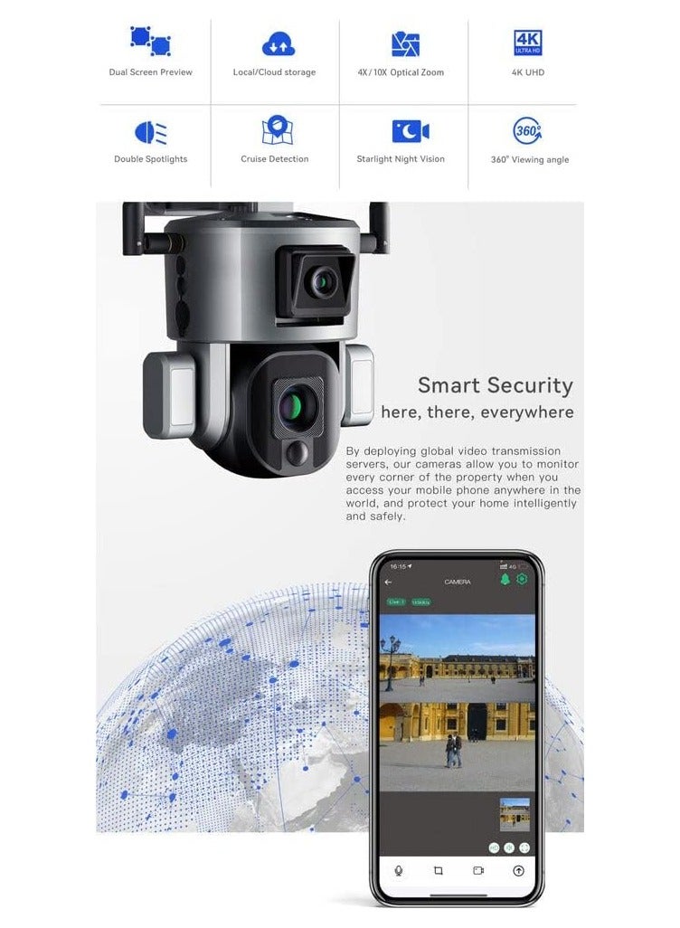 Crony S5 WiFi-4K-8MP-10X Solar Dual Linkage Battery PTZ Camera - Image 4