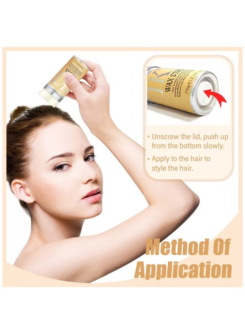 IKT Hair Wax Stick Strong and Long Lasting Hold Non Greasy Styling Wax for Flyaways Edge Frizz Hair Suitable for Unisex - Image 5