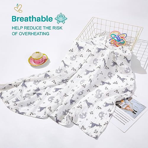 Motherly Muslin Baby Swaddle | Dreamy Wrap Cozy Swaddle for New Born Baby, Size - 120cm X 120cm (47"x47") - Image 3