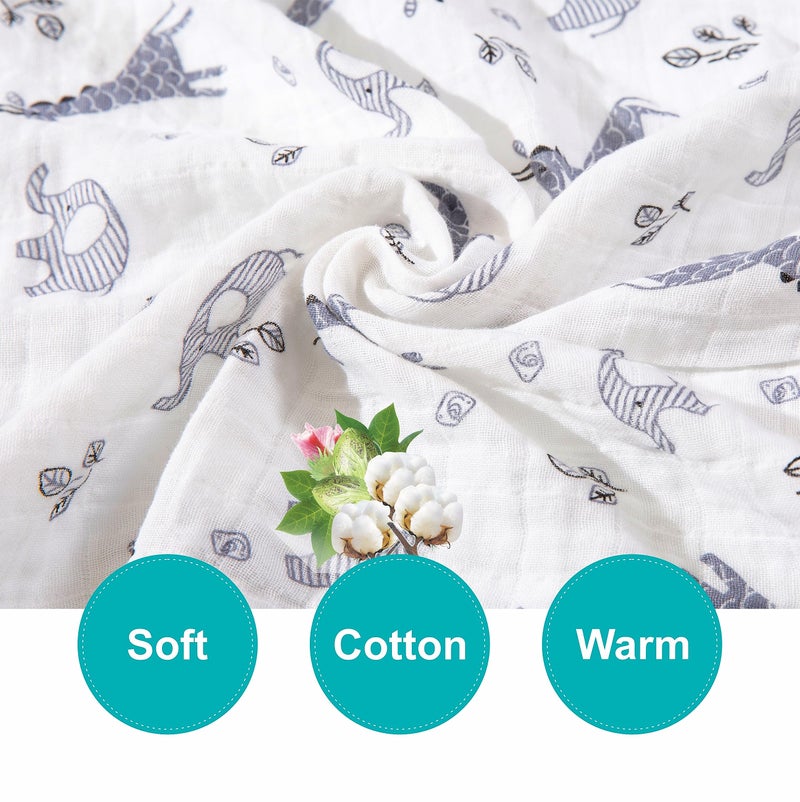 Motherly Muslin Baby Swaddle | Dreamy Wrap Cozy Swaddle for New Born Baby, Size - 120cm X 120cm (47"x47") - Image 4