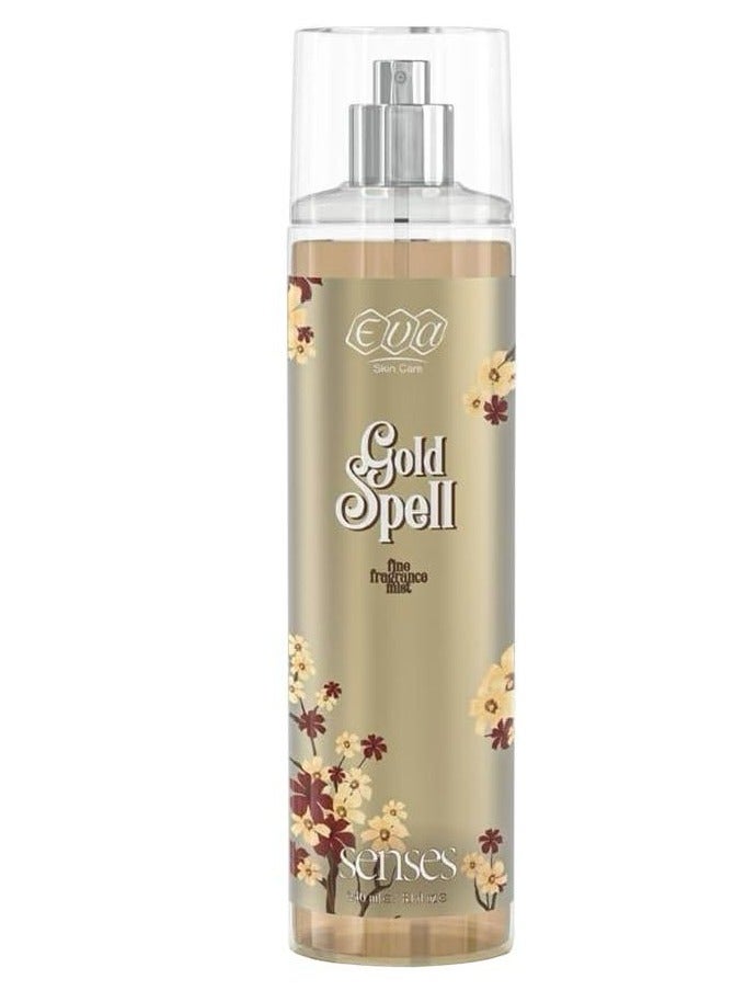 Eva Skin Care Senses Body Splash - Gold Spell 240 Ml & Skin Care Senses Shower Cream Gold Spell 250 Ml & Skin Care Senses Body Lotion Gold Spell 240 Ml Bundle - Image 2