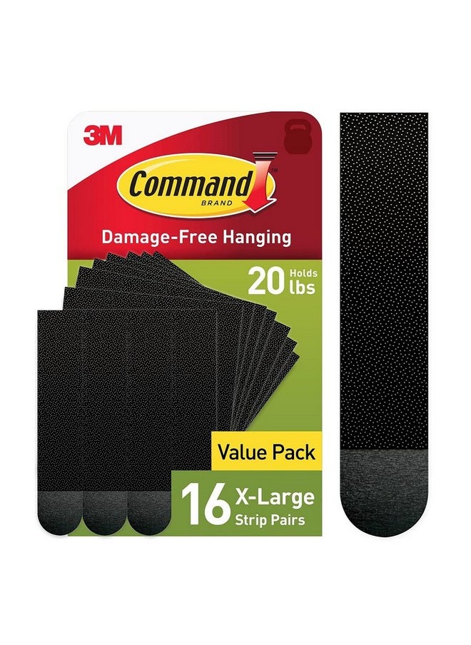 Command Command 20 lb XL Heavyweight Picture Hanging Strips 16 Pairs (32 Command Strips), Damage Free Hanging Picture Hangers, Heavy Duty Wall Hanging Strips for Christmas Decorations  - Image 1