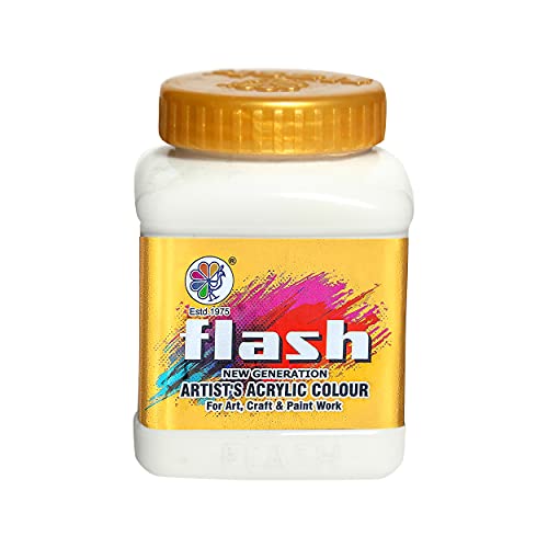 Flash Acrylic Colour (White, 500 ml) - Image 1