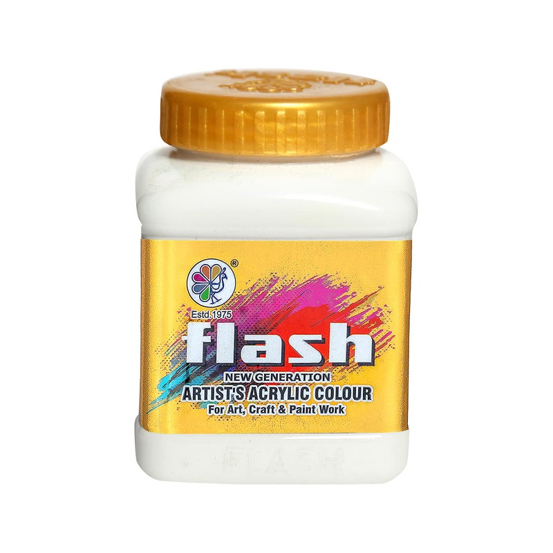 Flash Acrylic Colour (White, 500 ml) - Image 4
