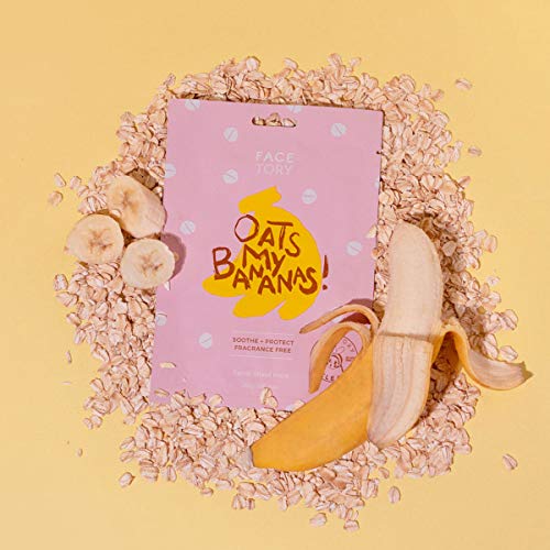 FACETORY K Beauty Face Mask Skin Care - OATS MY BANANAS CALMING Sheet Mask with Oat Extract | Milky Essence Soothes & Moisturizes (5 Pack) - Image 5