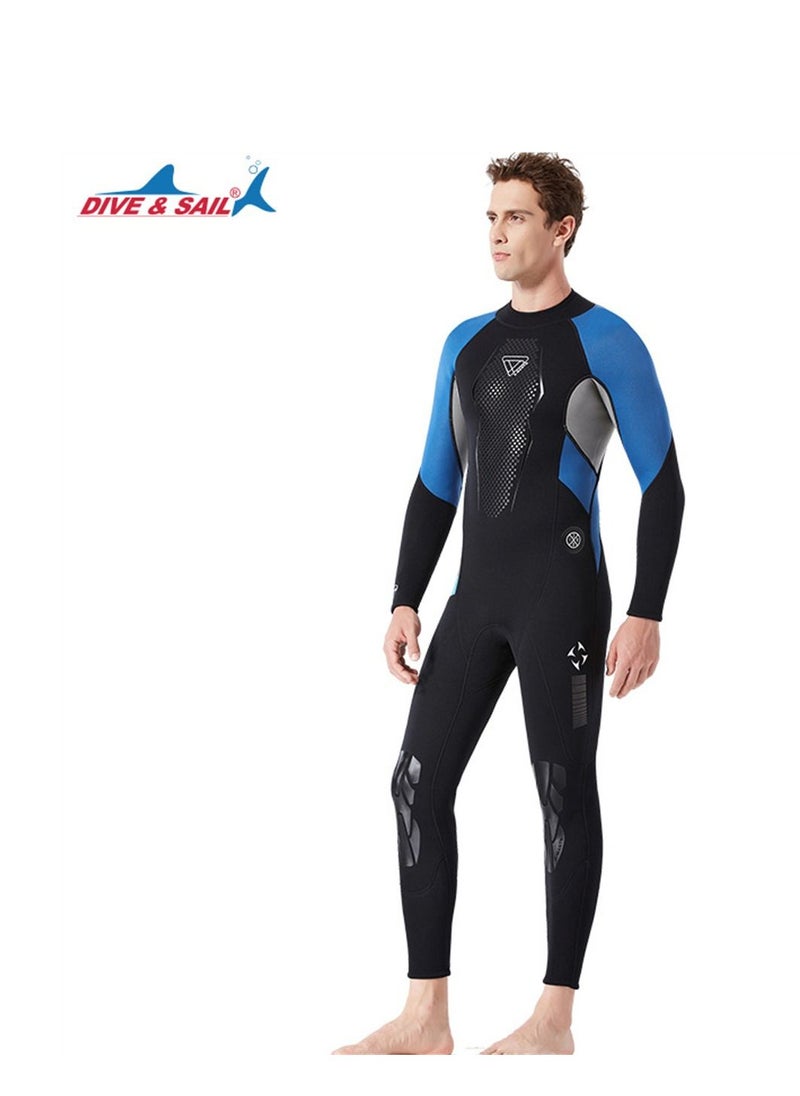DIVE & SAIL Multifunctional One Piece Sun Protection Diving Suit Surfing And Snorkeling Jellyfish Swimsuit Blue  - Image 1