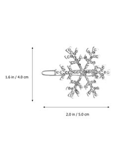 minkissy Minkissy Snowflake Hair Clips 12Pcs Snow Bobby Pins Rhinestones Winter Hairclips Crystal Bridal Hair Clips Wedding Hair Clips Christmas Hair Accessories  - Image 4