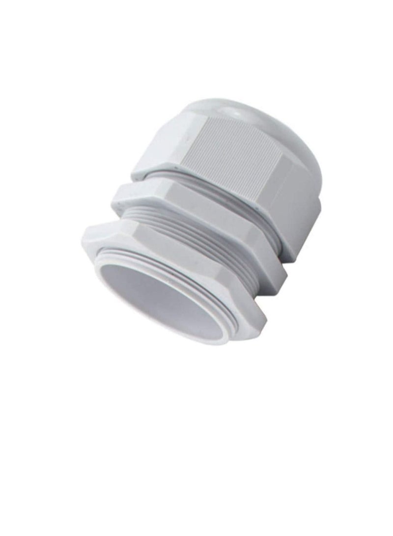 PG Gland White Pack of 5 pcs, Dust Proof Nylon Cable Gland With Locknut Ideal For Junction/connection Boxes Electrical Power, Tele & Data Cables, Instrumentation Control (PG-36) - Image 1