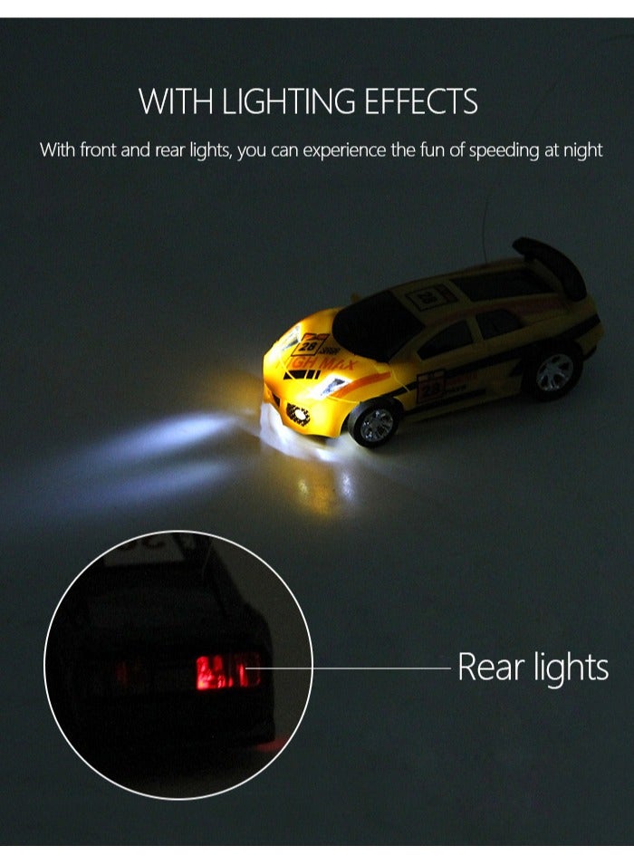 AROAQ Mini Rc Car, Remote Control Micro Racing Car,  Battery Operated Racing Sports Car,  Racing Car Toy With Lightening For Children, (Black) - Image 2